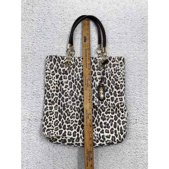 Women's Cynthia Rowley Shiny Leopard Print Large Tote Bag - Picture 7 of 13